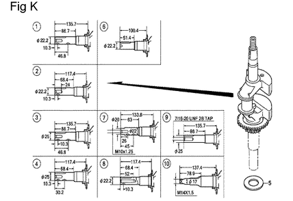 Fig-11 Diagram and Parts List for GCV160A Type N7A1 Honda Engine