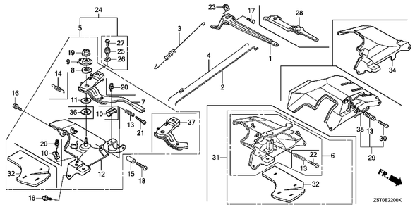 Control Diagram and Parts List for GX390UT2 (Type  QAE2/A)(GCBCT-3000001 - 9999999) Honda Engine
