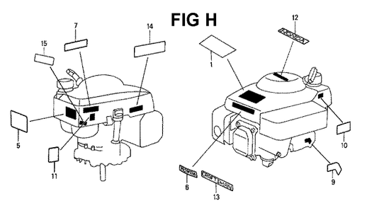 Fig-13 Diagram and Parts List for GXV140 Type A2 Honda Engine