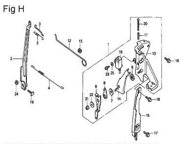 Fig-8 Diagram and Parts List for GC160 Type VXE Honda Engine