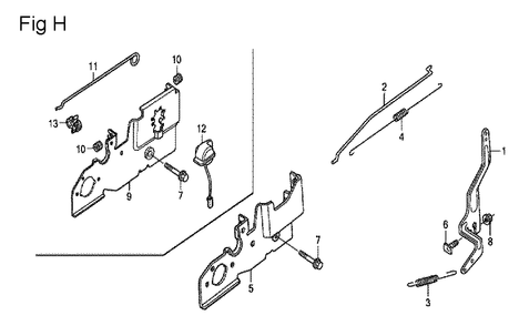 Fig-8 Diagram and Parts List for GCV190LA Type S3A Honda Engine