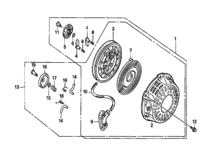 Fig-0 Diagram and Parts List for GX160H1 Type SX1 Honda Engine