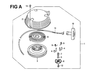 Fig-8 Diagram and Parts List for GXV160H2 Type N4N5 Honda Engine