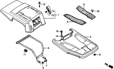 Part Location Diagram of 90106-751-010 Honda Bolt, Hinge (10Mm)