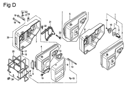 Fig-4 Diagram and Parts List for G100K2 Type SJ2 Honda Engine