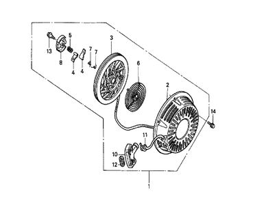 Fig-0 Diagram and Parts List for GX240K1 Type EDT3 Honda Engine
