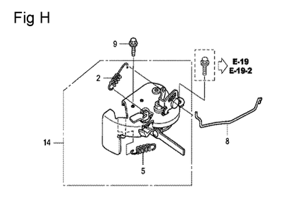 Fig-8 Diagram and Parts List for GCV160A Type S3A Honda Engine