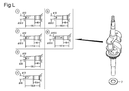 Fig-12 Diagram and Parts List for GCV160LA Type S1A Honda Engine