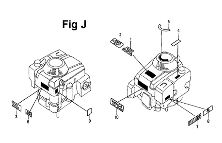 Fig-3 Diagram and Parts List for GXV270 Type DN Honda Engine