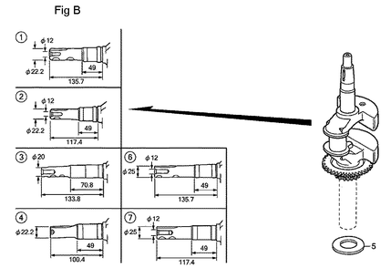 Fig-2 Diagram and Parts List for GSV190A Type A1A Honda Engine
