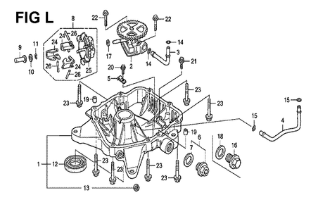 Fig-4 Diagram and Parts List for GXV520U Type QEA3 Honda Engine