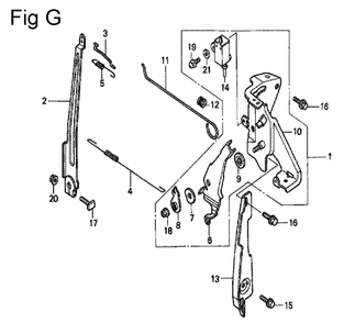 Fig-7 Diagram and Parts List for GC160 Type QHC Honda Engine