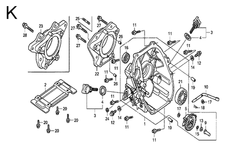 Fig-11 Diagram and Parts List for GX100 Type VA2 Honda Engine