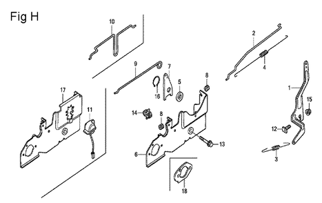 Fig-8 Diagram and Parts List for GCV160A Type E1A2 Honda Engine