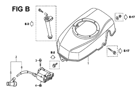 Fig-5 Diagram and Parts List for GXV160H2 Type SFE Honda Engine