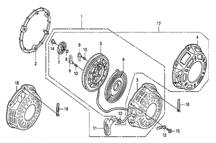 Fig-0 Diagram and Parts List for GX200 QXC9-Seri-19-8999999 Honda Engine