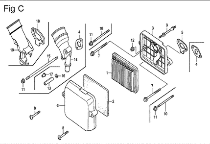 Fig-3 Diagram and Parts List for GX100U Type VE3 Honda Engine