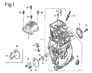 Fig-9 Diagram and Parts List for GX100U Type SE Honda Engine