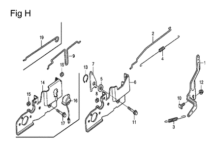 Fig-8 Diagram and Parts List for GCV190A Type R3A Honda Engine