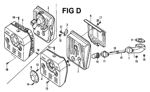 Part Location Diagram of 18320-ZE9-000 Honda Protector, Muffler