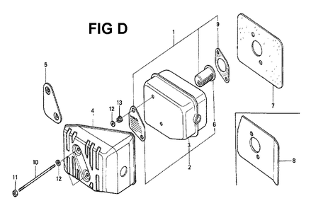 Fig-10 Diagram and Parts List for GXV120 Type SFTH Honda Engine