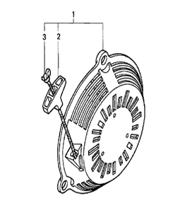 Fig-0 Diagram and Parts List for GC135 Type VXE Honda Engine