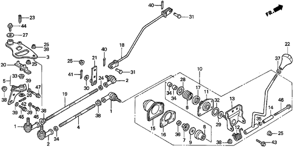 Part Location Diagram of 24439-763-D00 Honda Guide, Spring