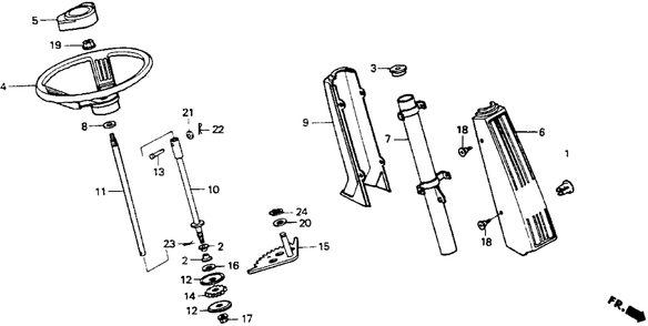 Part Location Diagram of 53423-751-010 Honda Gear, Steering Driven (Not Available)