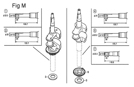 Fig-13 Diagram and Parts List for GSV190LA Type S3T Honda Engine