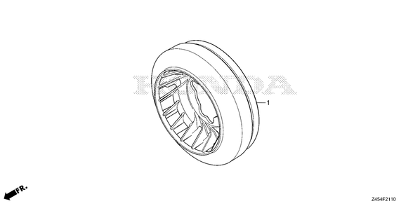 Cooling Fan Diagram and Parts List for EU3200I (Type  AC)(EBKJ-1000001 - 9999999) Honda Generator