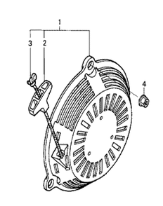 Fig-0 Diagram and Parts List for GS190A Type MBA2 Honda Engine