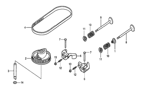 Fig-0 Diagram and Parts List for GSV190A Type N1R Honda Engine