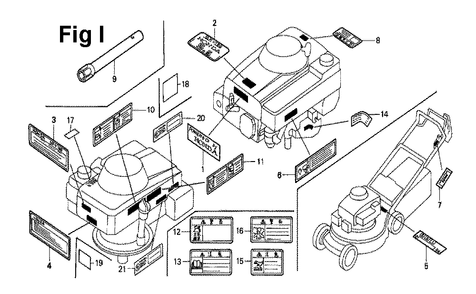 Fig-11 Diagram and Parts List for GXV160K1 Type N1 Honda Engine