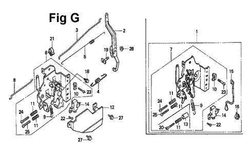 Fig-10 Diagram and Parts List for GXV160K1 Type A1 Honda Engine