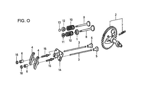 Fig-15 Diagram and Parts List for GX120T1 Type QX Honda Engine