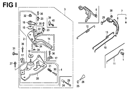 Fig-9 Diagram and Parts List for GX120K1 Type QB26 Honda Engine
