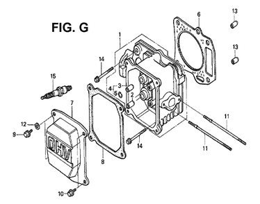 Fig-7 Diagram and Parts List for GXV120 Type SFL Honda Engine