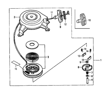 Fig-0 Diagram and Parts List for GXV160K1 Type N15 Honda Engine
