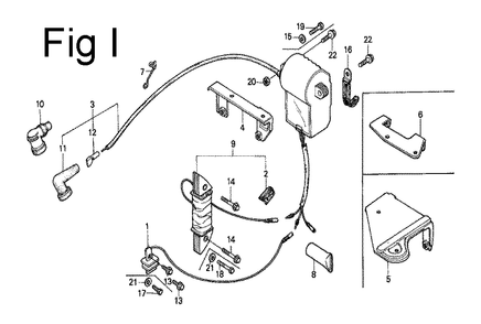Fig-9 Diagram and Parts List for G100 Type Q Honda Engine