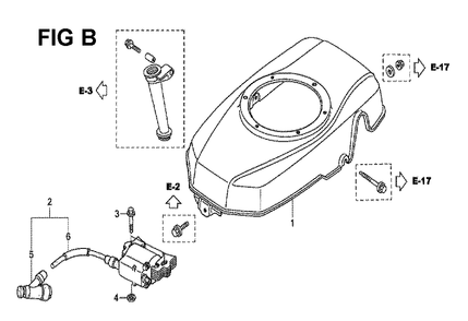 Fig-2 Diagram and Parts List for GVX160H2 Type A1S Honda Engine