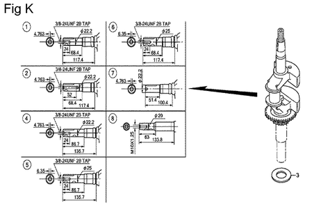 Fig-11 Diagram and Parts List for GCV135 Type A1A Honda Engine
