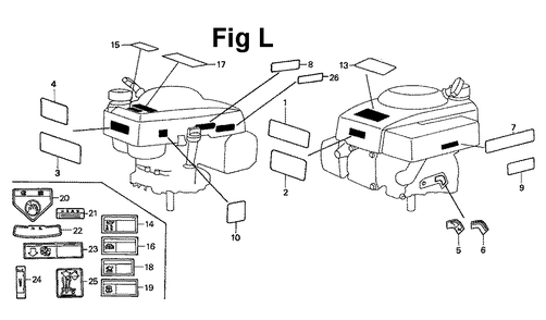 Fig-5 Diagram and Parts List for GXV120 Type N2CA Honda Engine
