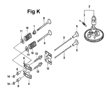 Fig-7 Diagram and Parts List for GXV160A1 Type A1AS Honda Engine