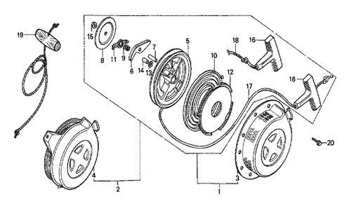Fig-0 Diagram and Parts List for GX140 Type QX Honda Engine