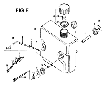 Fig-2 Diagram and Parts List for GXV340K2 Type DA Honda Engine