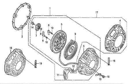 Fig-0 Diagram and Parts List for GX200 Type SX7 Honda Engine
