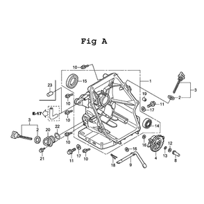 Fig-1 Diagram and Parts List for GC135 Type PXA Honda Engine