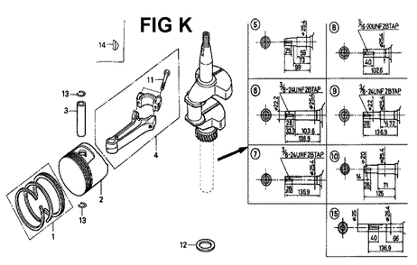 Fig-6 Diagram and Parts List for GXV160K1 Type SFSK Honda Engine