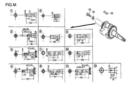 Fig-10 Diagram and Parts List for GX160U1 Type QCL Honda Engine