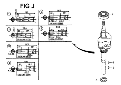 Fig-11 Diagram and Parts List for GXV140 Type N1U Honda Engine